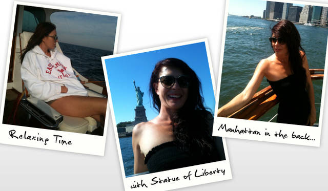 <strong>CATHERINE MALANDRINO｜キャサリン・マランドリーノのNEW YORK通信 vol.08</strong> 大型ボートでも小さいヨットでも、海に出て誰にも邪魔されずに自分だけの時間を過ごすのが、キャサリンのストレス解消法。ストレスを溜めないことが、最高の美容法だとか。