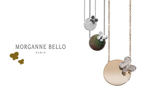 <strong>MORGANNE BELLO│モルガンベロ</strong>　左から／「ダーリ」 [WG×ダイヤモンド] 37万8000円、[WG×シェル] 17万6400円、[YG×ダイヤモンド] 28万1400円（モルガンベロ）