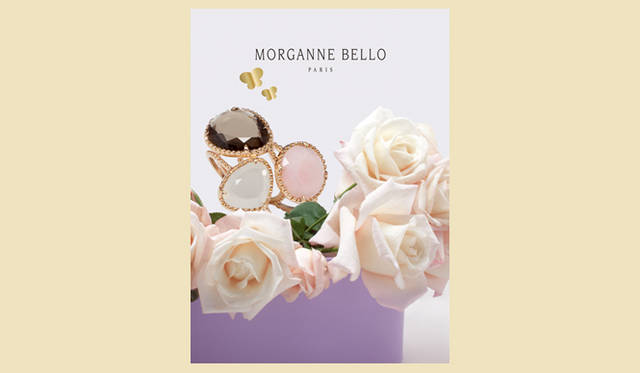<strong>MORGANNE BELLO│モルガンベロ</strong>　上から時計回りに／「ドルチェヴィータ」 [PG×スモーキークオーツ] 8万4000円、[PG×ローズオパール] 9万6600円、[PG×ホワイトムーンストーン] 10万5000円（モルガンベロ）