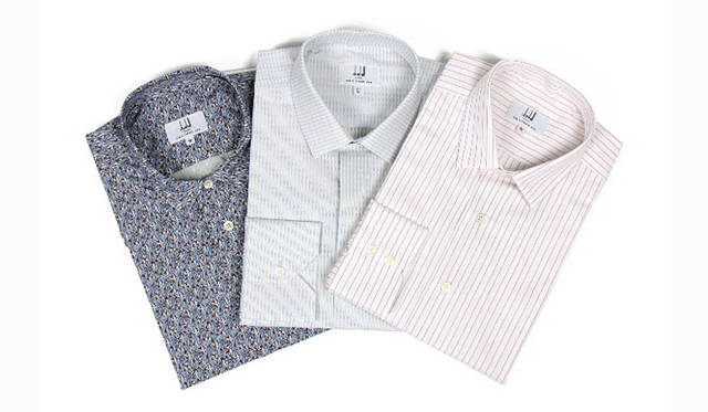 <strong>UNITED ARROWS｜ユナイテッドアローズ</strong>　「dunhill at UNITED ARROWS & SONS」　シャツ（左から）4万8300円、3万4650円、3万5700円（ユナイテッドアローズ エクスクルーシブ）