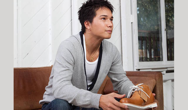 <strong>Timberland｜ティンバーランド</strong>　「市原隼人×ティバーランド」チャリティーコラボレーションブーツ<br>今回のコラボレーションを語る市原隼人氏。