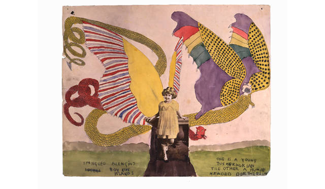 <strong>ART｜ヘンリー・ダーガー展～アメリカン・イノセンス。純真なる妄想が導く「非現実の王国で」</strong><br />『キラキラ輝くブレンゲン。ボイ・キング・アイランズ。一匹は年若いタスカホリアン、もう一匹は人の頭をしたドロテリアン』<br />Collection of Kiyoko Lerner ©Kiyoko Lerner,2011