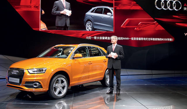 <strong>Audi Q3｜アウディ Q3</strong>　アウディ CEO ルパート・シュタートラー氏による会見の模様。