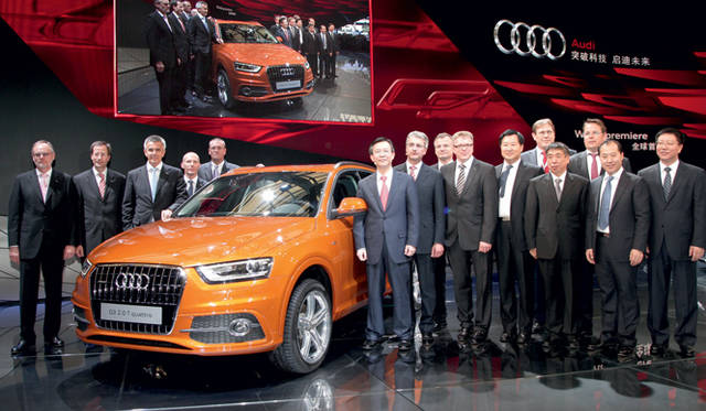 <strong>Audi Q3｜アウディ Q3</strong>　上海オートショーでのプレミアの模様。