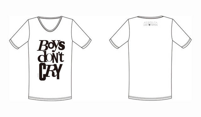 　チャリティTシャツ「BOYS DON’T CRY」価格｜2100円、素材｜コットン100％