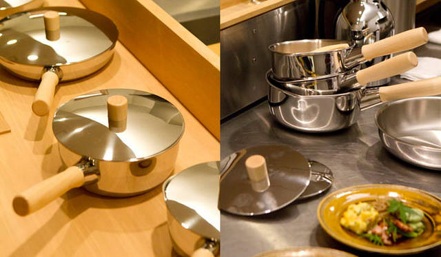 <strong>ALESSI｜The“Shiba”Series｜NAOTO FUKASAWA</strong>　「SAUCEPAN」3層構造ソースパン（断熱2層構造 フタつき15cm）把手｜木製 価格｜2万3100円