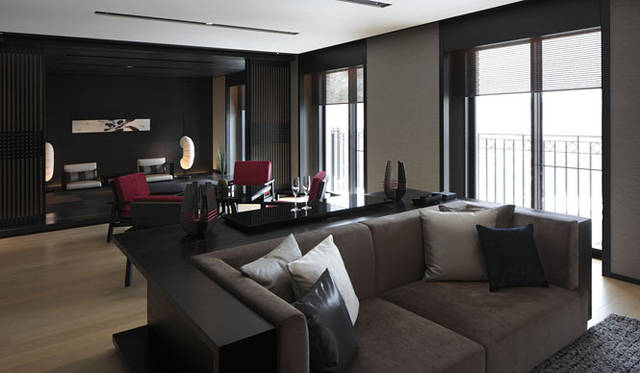 <strong>resorttrust｜リゾートトラスト</strong>　『エクシブ有馬離宮』　SEタイプ 和モダンルーム リビングルーム