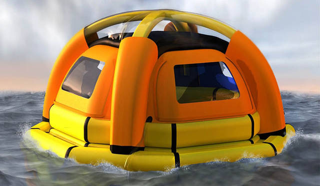 <strong>ジェームズ ダイソン アワード</strong>　2010年 国際準優秀賞「SEA KETTLE」－ 飲料水生成装置付き救命ボート（アメリカ）<br>自然光を利用して海水を脱塩処理する機能を備えた緊急救命ボート。 