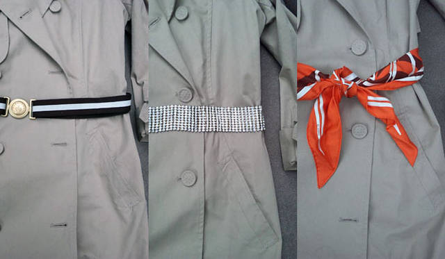 <strong>SAKURA｜第12回 お買いもの♪</strong>　定番アイコンにベルトで変化を！　カラフルなスカーフやキラキラベルト、スリーラインベルトなどで変化をつけると、ちがった表情になり楽しいですよ。