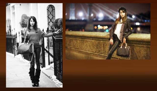 <strong>LOUIS VUITTON｜ルイ・ヴィトン</strong>　　「SPEEDY BANDOULIERE（スピーディ・バンドリエール）」　©LOUIS VUITTON/BOO GEORGE　　STYLIST&MODEL CAROLINE SIEBER