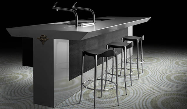 <strong>TOYO KITCHEN｜トーヨーキッチン</strong>　キッチン「INO Leone（イノ・レオーネ）」<br>ワークトップの対面は、カウンターとして自由な使用が可能。