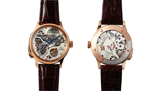 <strong>SEIKO｜セイコー</strong>　時計技術者の職人技にくわえて先端技術を惜しみなく注ぎ込んで完成した究極のミニッツリピーター腕時計。総パーツ数は660個を超え、年間販売予定本数は3本だ。「セイコー クレドール ノード スプリングドライブ ミニッツリピーター」3465万円。12月下旬発売予定。