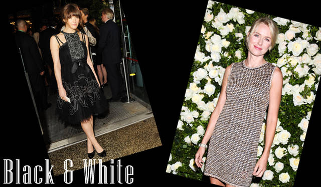 <strong>特集｜セレブリティの最新ドレススタイルをチェック！</strong>　<strong>（左）</strong>「シャネル」が主宰するトライベッカ・フィルム・フェスティバルに出席した女優のRose Byrne（ローズ・バーン）は、幾何学模様がビジューで刺しゅうされた「シャネル」の個性的なリトルブラックドレス。　<strong>（右）</strong>おなじくトライベッカ・フィルム・フェスティバルに出席したNaomi Watts（ナオミ・ワッツ）はツイード調のソフトな「シャネル」のミニドレスをセレクト。ヘアをタイトにまとめてミニマルに仕上げている。　©FREE OF RIGHTS courtesy of Billy Farrell Agency