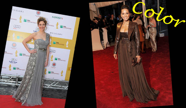 <strong>特集｜セレブリティの最新ドレススタイルをチェック！</strong>　<strong>（左）</strong>Sarah Felderbaum（セイラ・フェルバーバウム）は「ALBERTA FERRETTI（アルベルタ フェレッティ）」のワンショルダードレスでイタリア映画祭に。　<strong>（右）</strong>ニューヨーク・メトロポリタン美術館ファッションインスティテュートガラに出席したAlicia Keys（アリシア・キース）は「ジバンシィ オートクチュール バイ リカルド ティッシ」のブラウンクロコダイルとシルクシフォンのビスチェドレスを。おなじくブラウンクロコダイルの小物を合わせ、彼女らしいクールなドレススタイルを披露した。