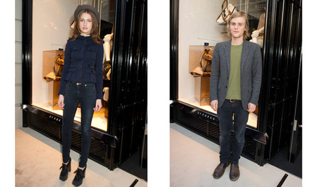<strong>BURBERRY BRIT｜バーバリー ブリット</strong>　　左／テリー・レノックス（元ユーリズミックスのアニー・レノックスを母にもつ、モデル） 　　右／ジョニー・フライン（歌手、詩人、俳優）