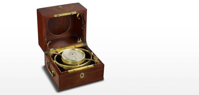 <strong>Breguet｜ブレゲ</strong>　初代アブラアン-ルイ・ブレゲが製作し、フランス海軍省に納品したマリンクロノメーター「ブレゲNo.3196」。