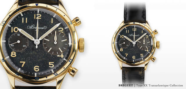 <strong>Breguet｜ブレゲ</strong>　ファーストモデルから派生した、第一世代のバリエーションのひとつ「ブレゲNo.1780」。ケースとベゼルはイエローゴールド製で、市販モデルでもある。