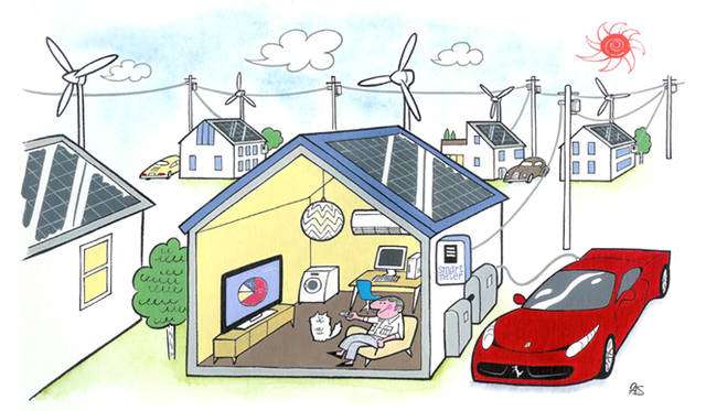 <strong>ポスト3.11 私たちがめざすべき社会へ──</strong>　イラスト＝ソリマチアキラ