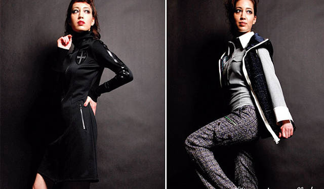 <strong>greenbanana｜グリーンバナナ ゴルフ・クロージング</strong>　the 3rd greenbanana collection　左／Designed by 吉川あづさ、右／Designed by 宇津野亜衣