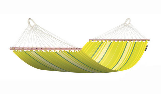 <strong>LIVING MOTIF｜リビング・モティーフ</strong>　ハンモック「LA SIESTA/ラ シエスタ」　ハンモック グリーン（オーガニックコットン100％、耐荷重120kg）1万6800円