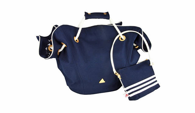 <strong>adidas｜アディダス</strong>　「adidas×SHIHO オールインバッグ」　キャンバス素材の夏色カラー（ベイビーピンクもあり）。