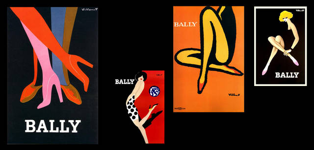 <strong>BALLY｜バリー</strong>　ベルナール・ヴューモが手がけた、バリーの広告キャンペーンビジュアル。その色づかいは今見ても斬新。