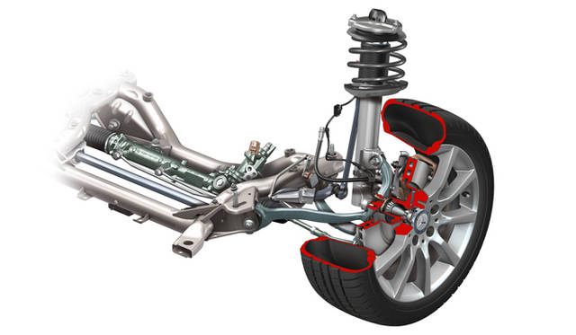 <strong>Mercedes-Benz C-Class｜メルセデス・ベンツ Cクラス</strong>　快適とスポーティさを両立させる「AGILITU CONTROL」。前後サスペンションには油圧式のセレクティブ・ダンピングシステムを搭載し、快適な乗り心地を実現させるとともに、ハードなコーナリングのさいは、最大限の減衰力を発揮する。