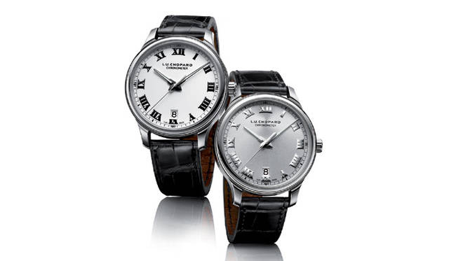 <strong>CHOPARD｜ショパール</strong>　ホワイト文字盤モデルのほかに、サテン仕上げのシルバーメッキ文字盤のモデルもある。「L.U.C 1937」89万円（予価）。今秋発売予定。
