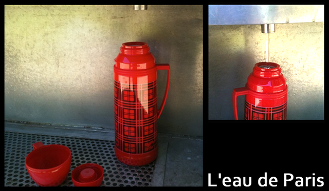 <strong>パリところどころ 003 オウ・ド・パリ</strong>　ボタンを押すと上から水が出てきます。