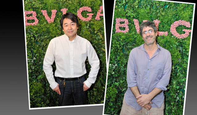 <strong>BVLGARI｜「ブルガリ・ブルガリ」パーティリポート</strong>　会場を訪れた、ギャラリストの吉井仁実さん、アートディレクター、キュレーターのローラン・グナシアさん。