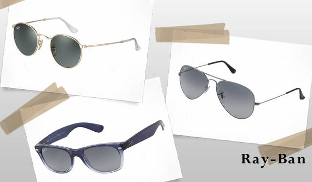 <strong>特集｜この夏のお薦めサングラスを一挙紹介！</strong>　<strong>Ray-Ban｜レイバン</strong>　1937年の創業以来、その時代を象徴する名作を生み出してきたRay Ban（レイバン）。そのデザイン性もさることながら、機能性の高さでも定評がある。つねに進化をつづけるテクノロジーと、最先端素材を使用した、アクティブなシーンにも適したモデルも多く提案している。なかでも注目されているのが「偏光レンズ」。まぶしさをシャットアウトするだけでなく、路面や波のギラつき、対向車、ビルのガラスなどの反射光まで除去し、つねにクリアな視界を確保する効果があるというもの。そんな機能性レンズが採用されたモデルから、グラデーションが美しい最新モデルまで、新作を紹介しよう！<br />左上から時計まわりに 「ROUNDMETAL」 2万4150円、「AVIATOR」（偏光サングラス） 2万6250円、「NEW WAYFARER」（偏光サングラス） 2万8350円 （レイバン／ミラリ ジャパン　Tel. 03-5428-1030）