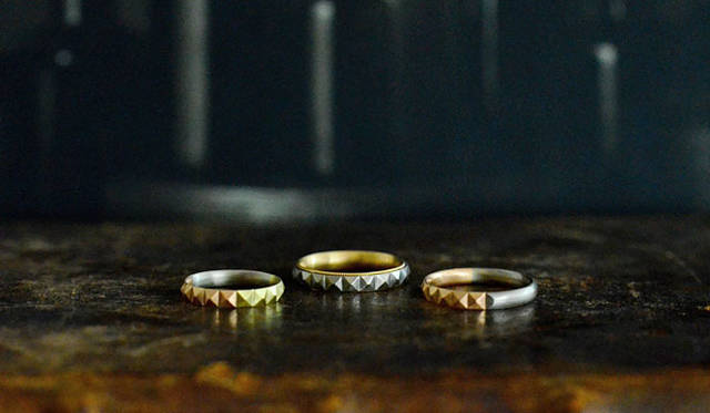 <strong>JR大阪伊勢丹三越</strong>　4人の男性ジュエリーデザイナーによるブライダル企画展「Monsieur」　「himie」の作品