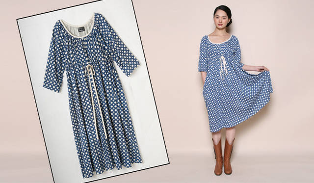 <strong>People Tree｜ピープル・ツリー</strong>　mintdesigns（ミントデザインズ） 七分袖ドレス 1万3000円