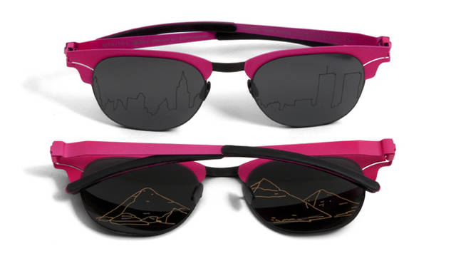 <strong>MYKITA｜マイキータ</strong>　MYKITA & Agathe Snow　アガテ・スノーの作品をレンズに使用したCYRUS（サイラス） AGATH 5万2500円（参考価格）