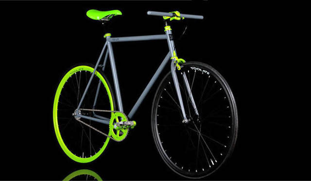 <strong>TOO LATE｜トゥーレイト</strong>　ピストバイク「Fixed Bicycle」 GLAY/GREEN