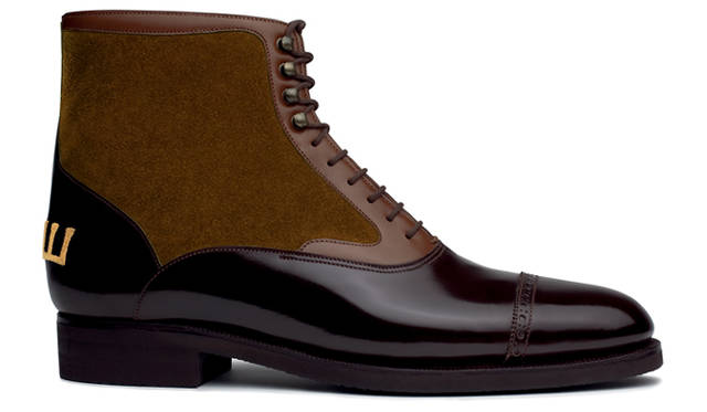 <strong>JOHN LOBB│ジョンロブ</strong>　ビスポーク「キャピタルコレクション」モデル「MOSCOW」　（166ボックスカーフ、Wagtailボックス×タバコブラウン スエード、ヤギ革のライニング、9ミリ軽量ラバーソール、3センチラバーヒール）