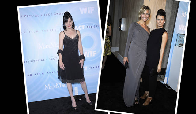 <strong>MaxMara｜マックスマーラ　ウーマン・イン・フィルム ロサンゼルス</strong>　左／女優のポーリー・ペレット、右／マックスマーラのニコラ・マラモッティと、女優のコート・デ・パブロ。