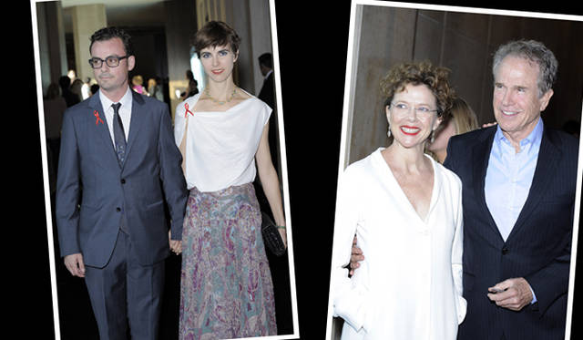 <strong>MaxMara｜マックスマーラ　ウーマン・イン・フィルム ロサンゼルス</strong>　左／「ウーマン・イン・フィルム・ノーマ・ザーキー・ヒューマニタリアン・アワード®」を受賞したのは故エリザベス・テイラー。亡き祖母の代わりにナオミ・ワイルディングが授賞式に駆けつけた。右／女優のアネット・ベニングと夫で俳優のウォーレン・ベイティ。