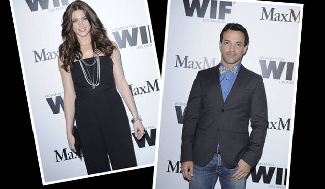 <strong>MaxMara｜マックスマーラ　ウーマン・イン・フィルム ロサンゼルス</strong>　左／マックスマーラのドレスを着た女優のアシュレー・グリーン、右／スタイリストのジョージ・カツイポウロス。