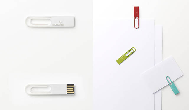 <strong>nendo×ELECOM</strong>　ペーパークリップ形の「DATA clip（データクリップ）」