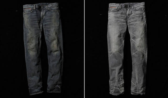 <strong>ESTNATION｜エストネーション</strong>　左／「Weft & Warp BY EDWIN」 Regular Straight Dark color 2万9400円、右／「WEFT&WARP BY EDWIN」Regular Straight Black Used Color 2万9400円