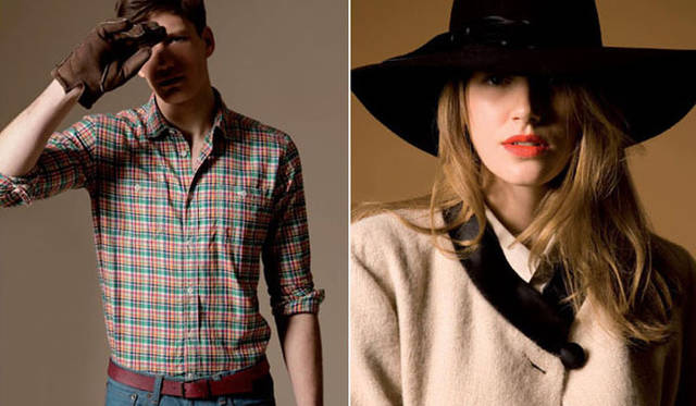 <strong>MAISON KITSUNÉ｜メゾン キツネ</strong>　左／2011秋冬メンズコレクション、右／2011秋冬ウィメンズコレクション