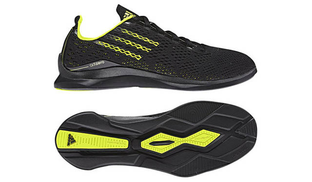 <strong>adidas｜アディダス</strong>　ウィメンズ「adizero Training W（アディゼロ トレーニング W）」9345円（ブラック×エレクトリシティ×エレクトリシティ）