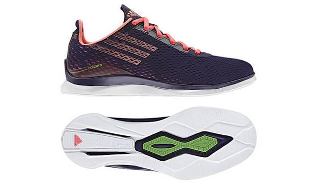 <strong>adidas｜アディダス</strong>　ウィメンズ「adizero Training W（アディゼロ トレーニング W）」9345円（エッグプラント×ターボF11×ターボF11）