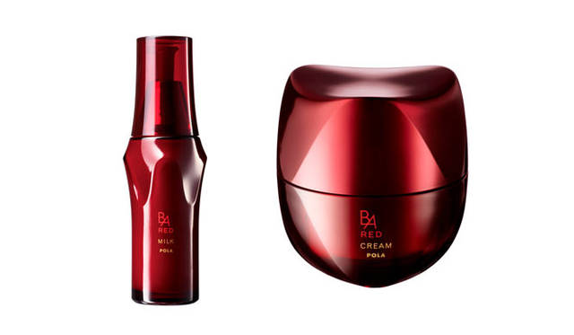 <strong>POLA｜ポーラ</strong>　新スキンケアライン「B.A RED」　右／B.A RED ミルク、左／B.A RED クリーム