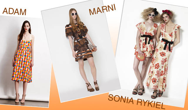 g_retro_0818 <strong>特集|2012年春夏トレンド速報!</strong> Chapter1:注目のスタイルキーワードをチェック! “Retro” 左からADAM(アダム)、MARNI(マルニ)、SONIA RYKIEL(ソニア・リキエル)