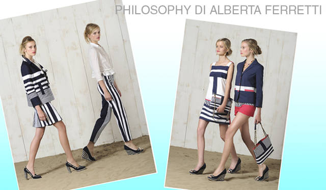 g_maline_4 <strong>特集|2012年春夏トレンド速報!</strong> Chapter1:注目のスタイルキーワードをチェック! “Marine” PHILOSOPHY DI ALBERTA FERRETTI(フィロソフィ ディ アルベルタ フェレッティ)
