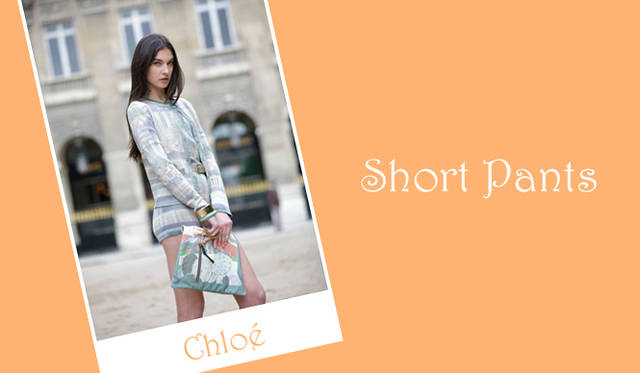 g_short_top <strong>特集|2012年春夏トレンド速報!</strong> Chapter2:これひとつで即旬顔に! 押さえるべきディテール&アイテム “Short Pants” 2011年秋冬シーズンのトレンドであったレディライクな膝下丈スカートが、2012年春夏シーズンは打って変わってショート丈にシフト! とくにショートパンツはマストハブとなりそう。素材やパターンが特徴的なものや、セットアップでのコーディネイトなど、豊富なバリエーションを楽しんで!