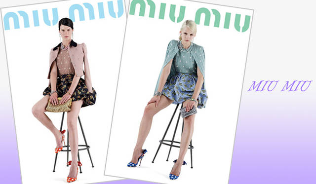 g_mini_3 <strong>特集|2012年春夏トレンド速報!</strong> Chapter2:これひとつで即旬顔に! 押さえるべきディテール&アイテム “Mini Skirt” MIU MIU(ミュウミュウ)