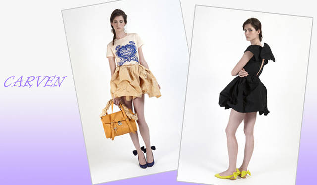 g_mini_1 <strong>特集|2012年春夏トレンド速報!</strong> Chapter2:これひとつで即旬顔に! 押さえるべきディテール&アイテム “Mini Skirt” CARVEN(カルバン)